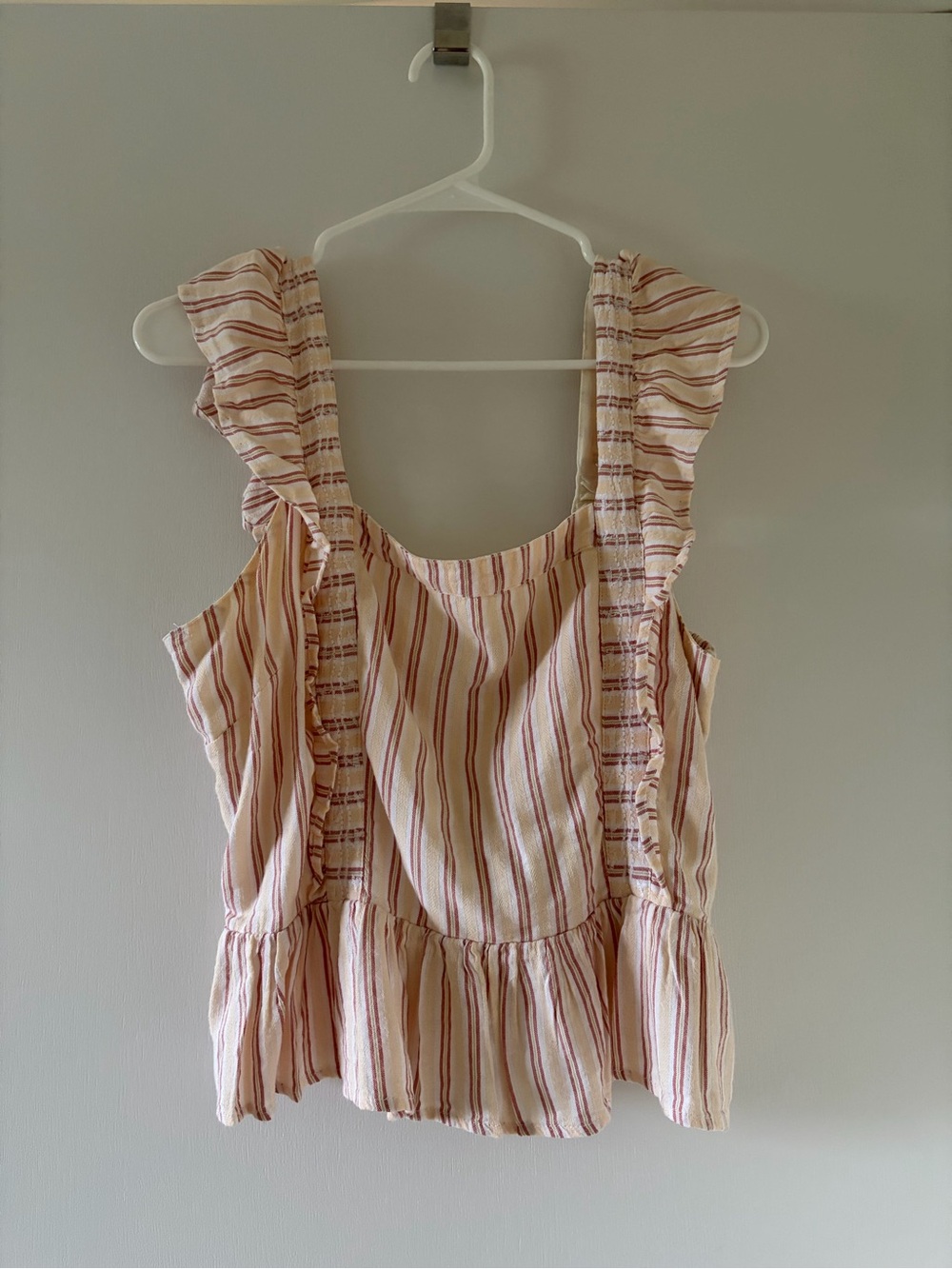 Striped Ruffle Tank Top